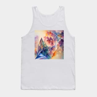 Abstract mountain vibrant colors oil Tank Top